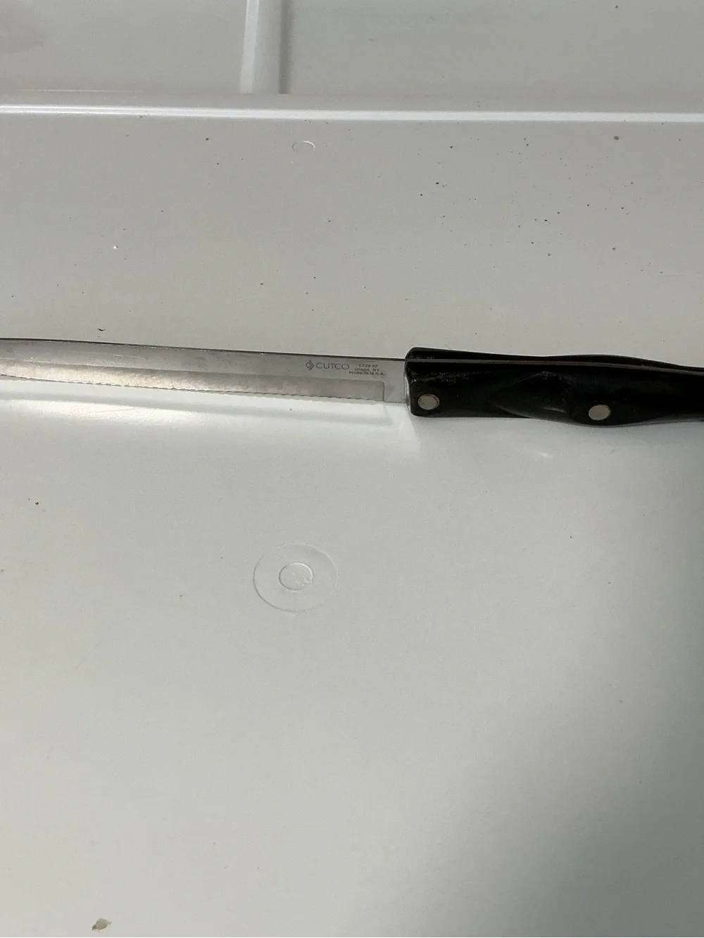 Kitchen 1729 Carving Knife 6 3/4” Black Handle Serrated